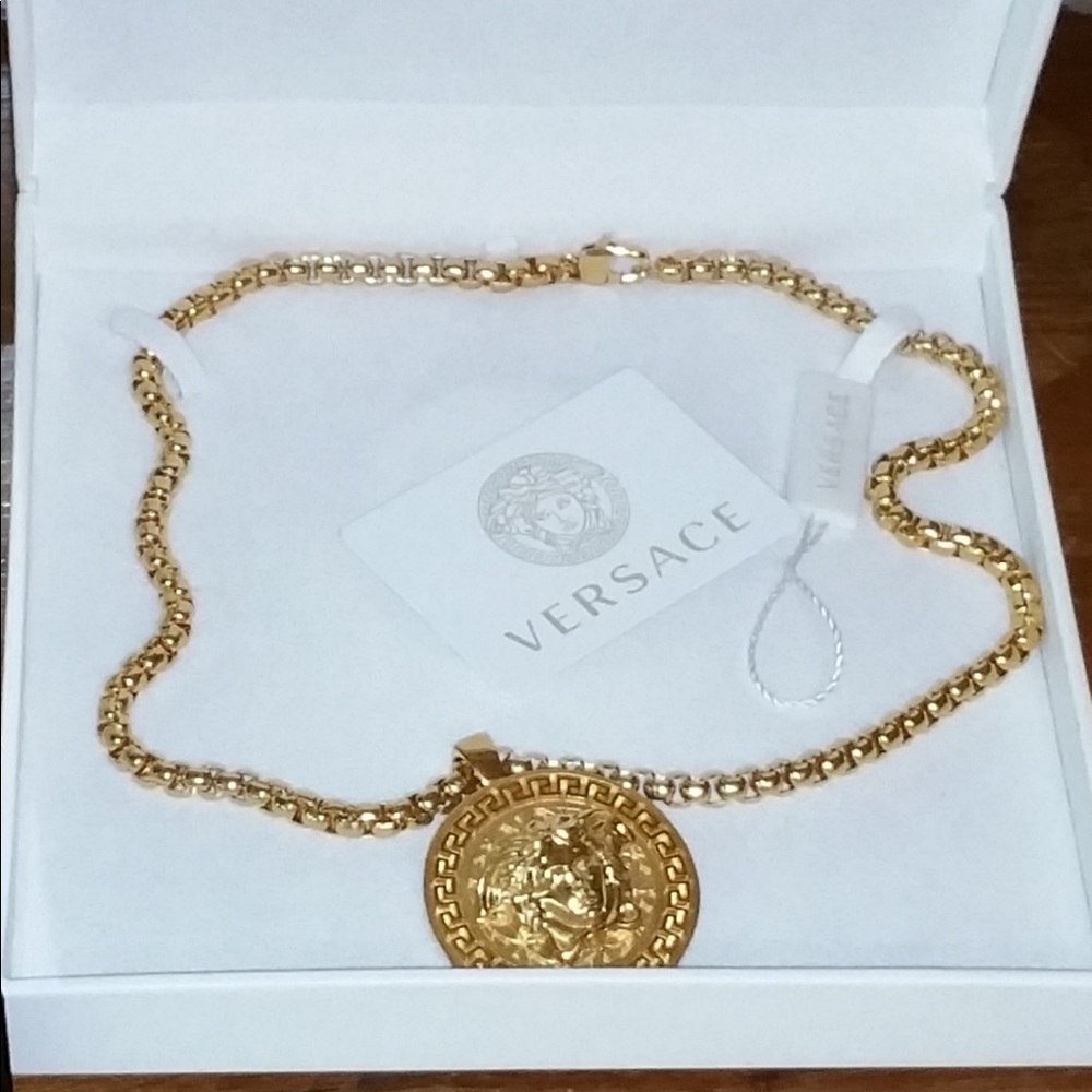 All gold Versace necklace